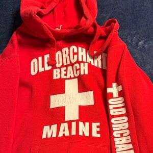 Red Old Orchard Beach Hoodie